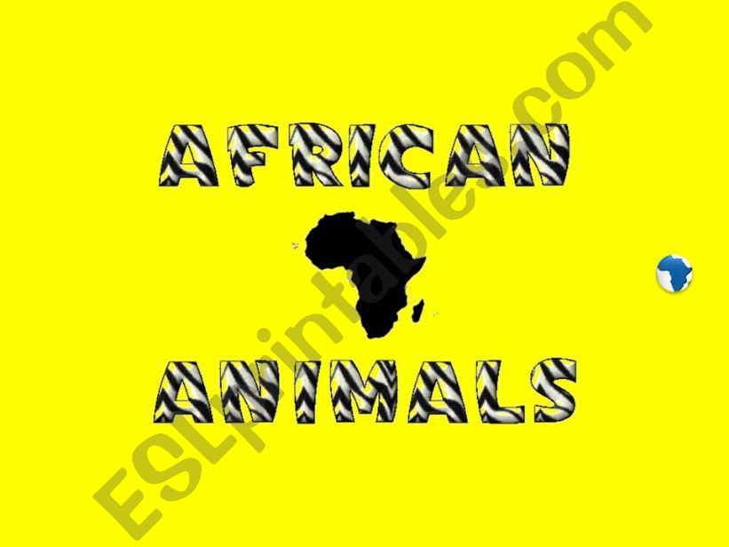 Reading Wheel African Animals powerpoint