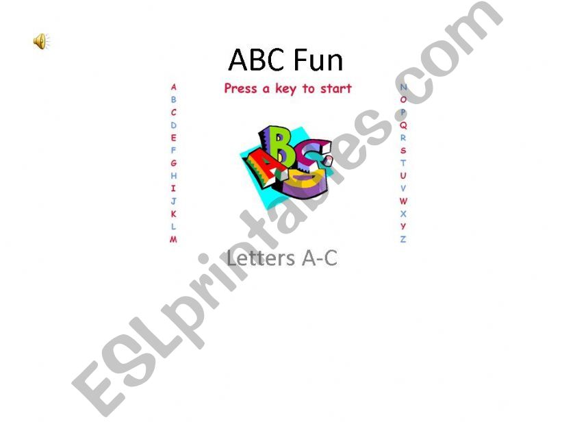 ABC Fun : Letters A-C powerpoint