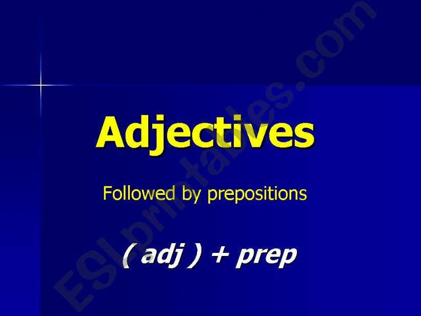 Adjectives followed by prepositions