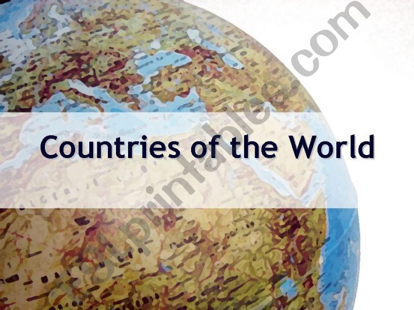 Countries of the world powerpoint