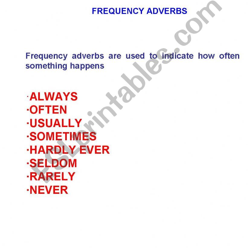 frequency adverbs powerpoint