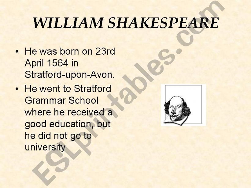 William Shakespeare powerpoint