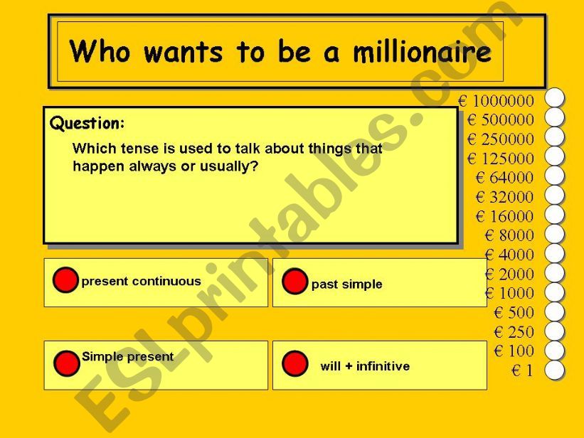 Who wants to be a millionare powerpoint