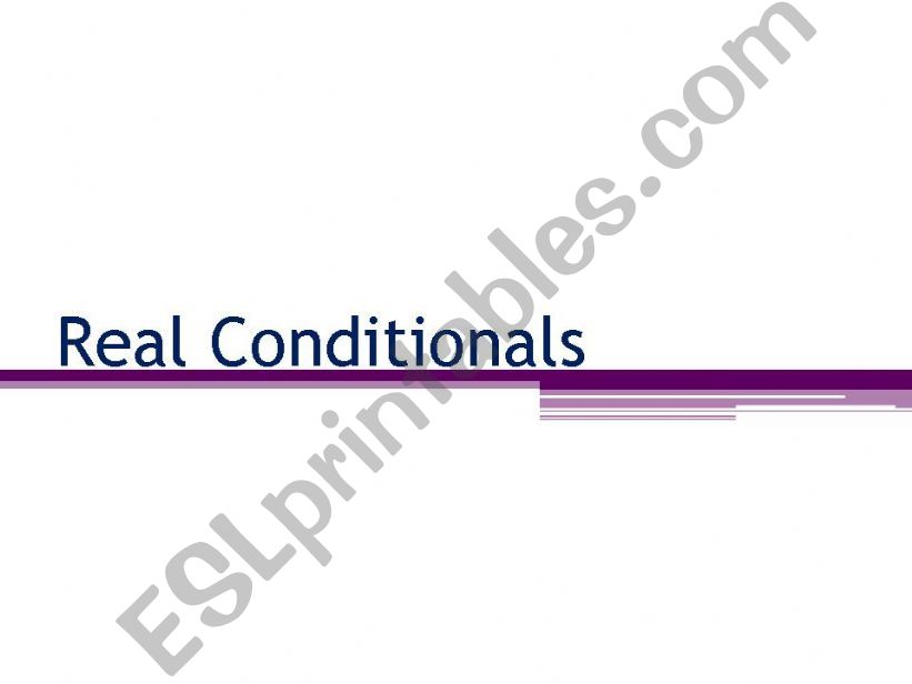 Real Conditionals powerpoint