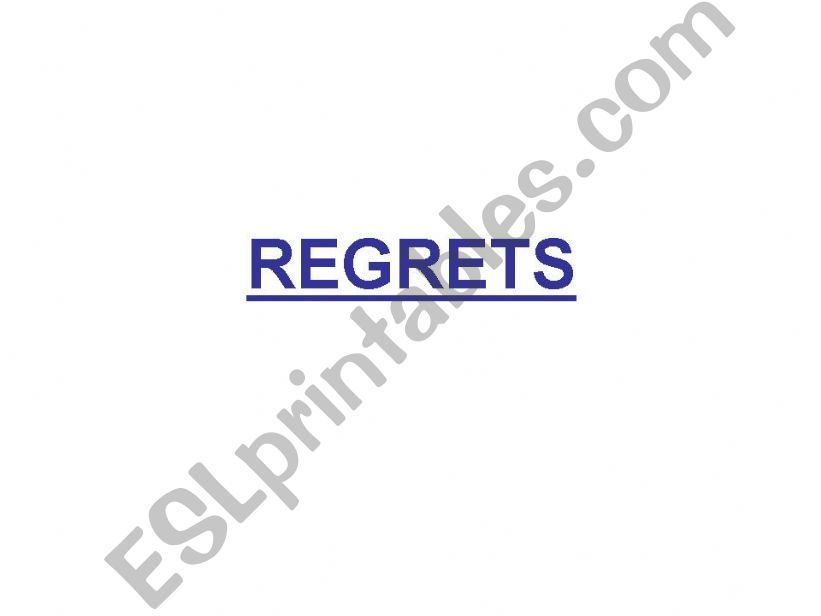 Regrets powerpoint