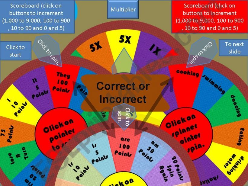 SPIN THE WHEEL IS, ARE, AM GAME FOR TWO TEAMS