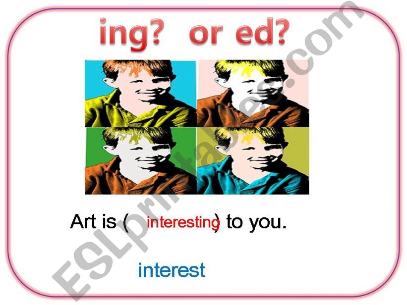 -ing or -ed  powerpoint