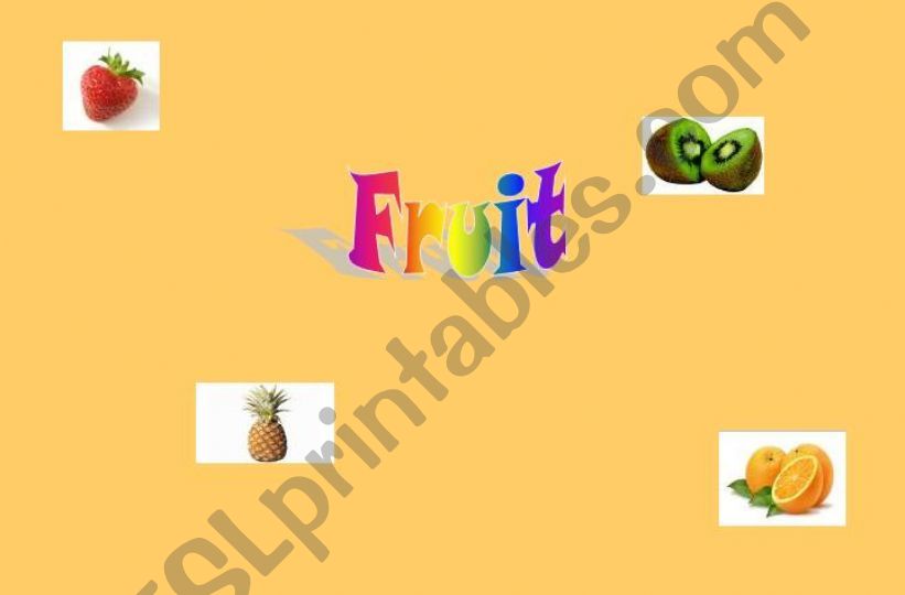 Fruit/ Flashcards powerpoint