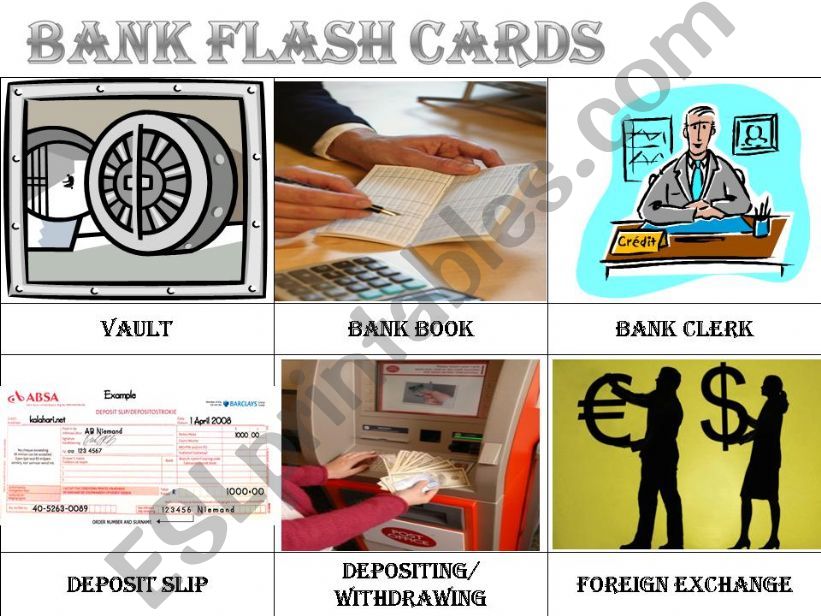 bank flash cards powerpoint