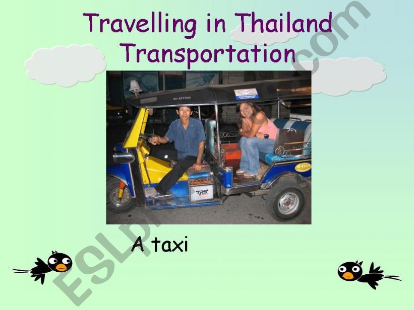travelling in Thailand powerpoint