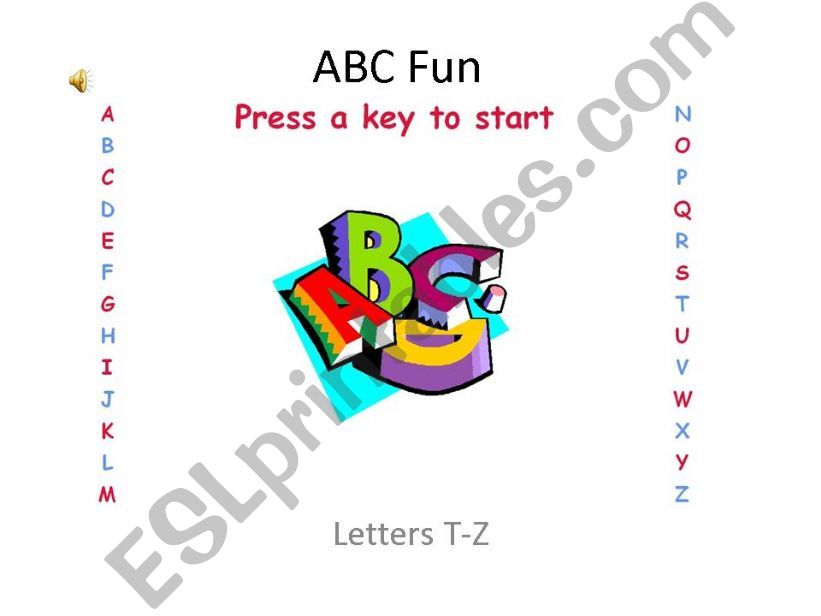 ABC Fun : Letters T-Z  powerpoint