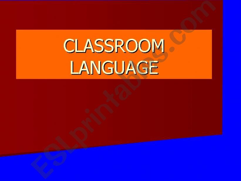 classroom language powerpoint