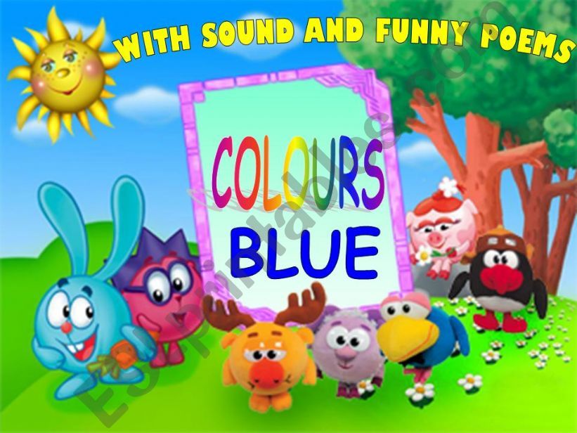COLOURS. BLUE. WITH SOUND AND FUNNY POEMS - F A N T A S T I C!!!
