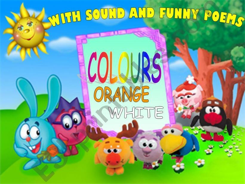 COLOURS. ORANGE. WHITE. WITH SOUND AND FUNNY POEMS - F A N T A S T I C!!!