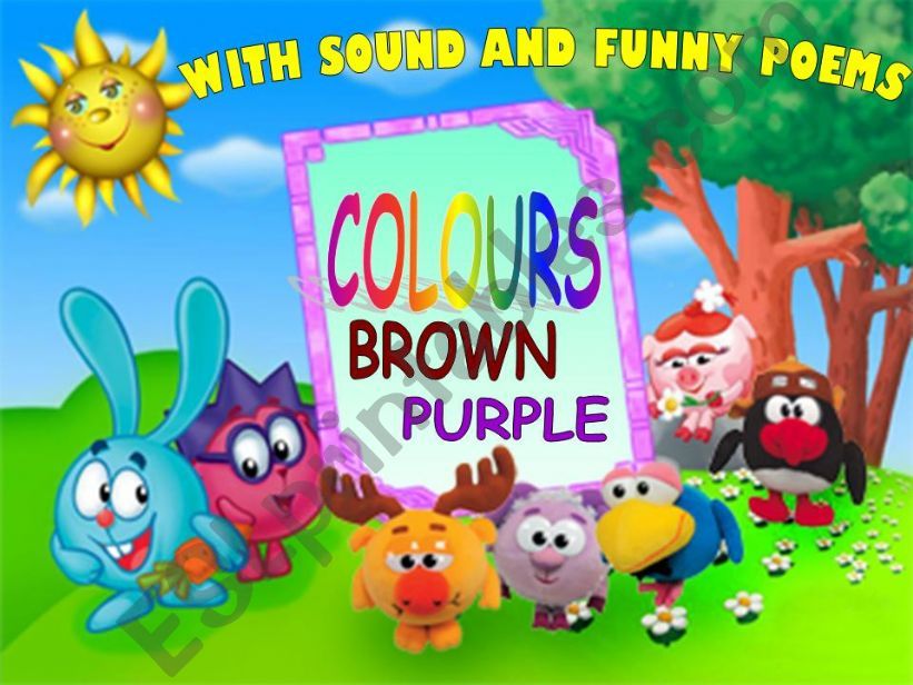 COLOURS. BROWN. PURPLE. WITH SOUND AND FUNNY POEMS - F A N T A S T I C!!!
