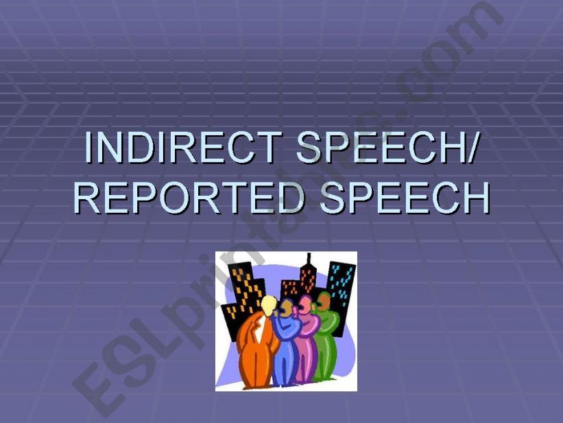 indirect speech powerpoint