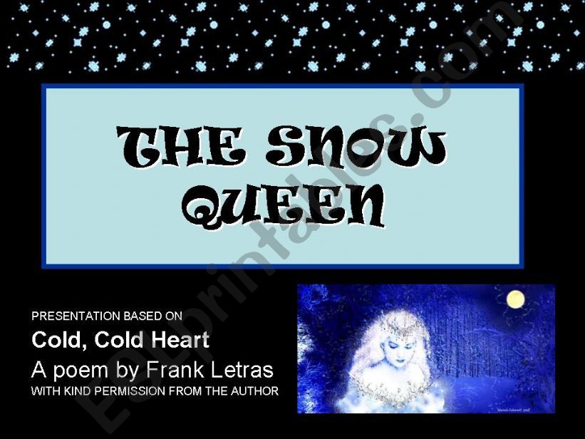 THE SNOW QUEEN (poem) - creative writing ppt