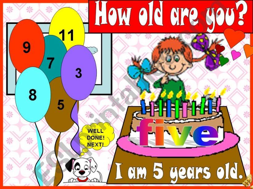 How old are you? (*animated*) Balloon bursting party