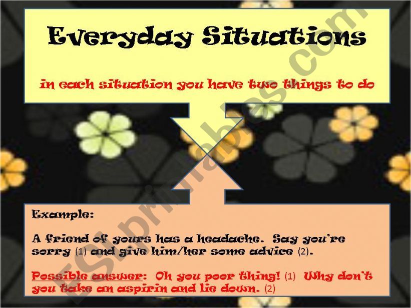 EVERYDAY SITUATIONS powerpoint