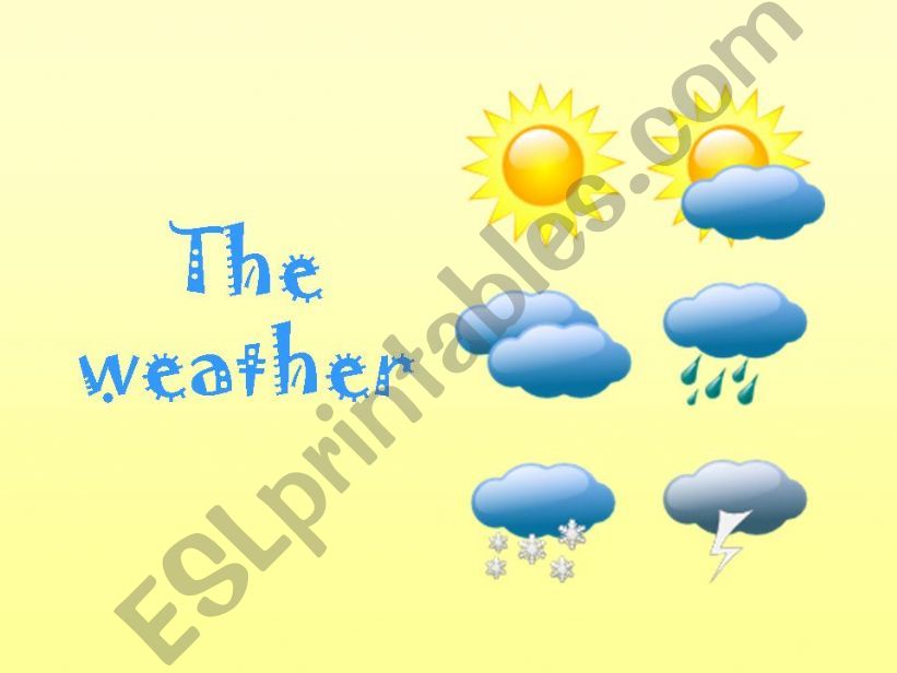 The weather - vocabulary powerpoint