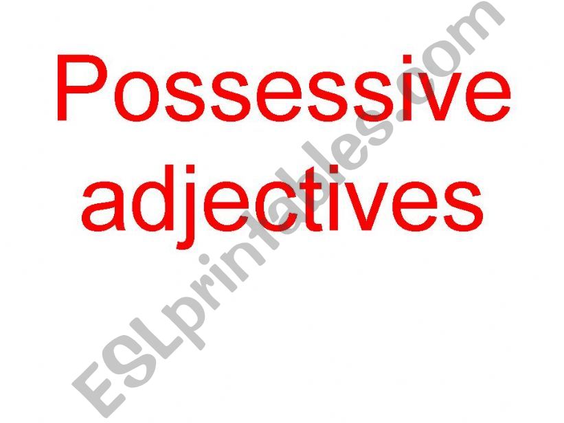 possessive adjectives + family words