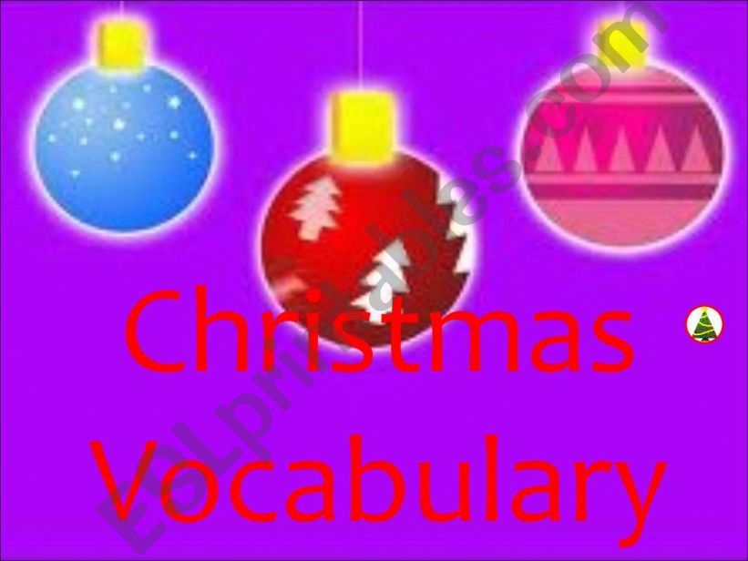 Christma Vocabulary powerpoint