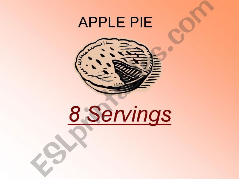 Apple Pie Preparation powerpoint
