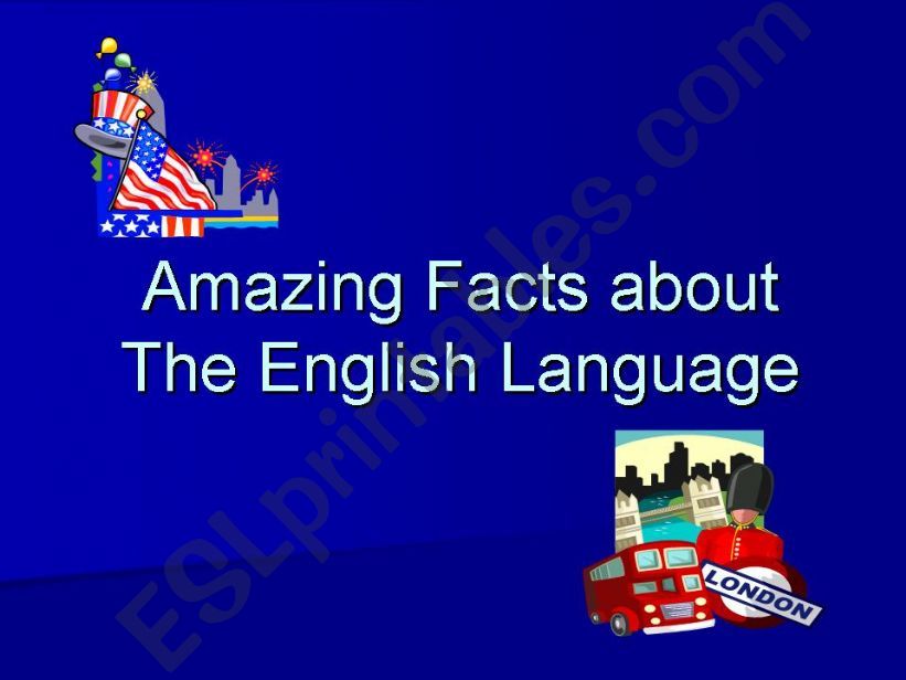 Amazing Facts about The English Language...Reading Comprehension Worksheet. 
