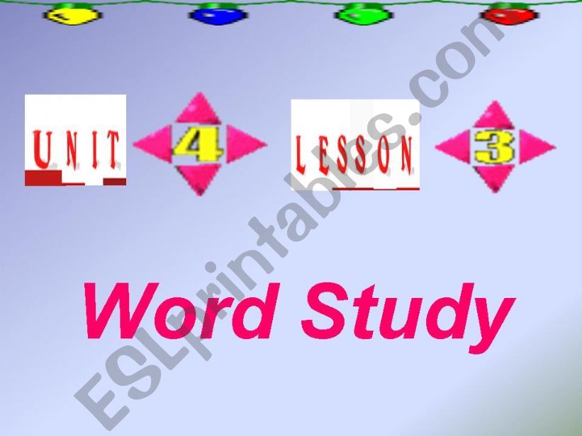 word study powerpoint