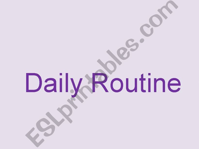 Daily Routine powerpoint