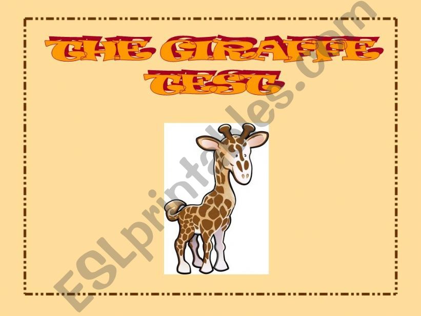 the giraffe test powerpoint