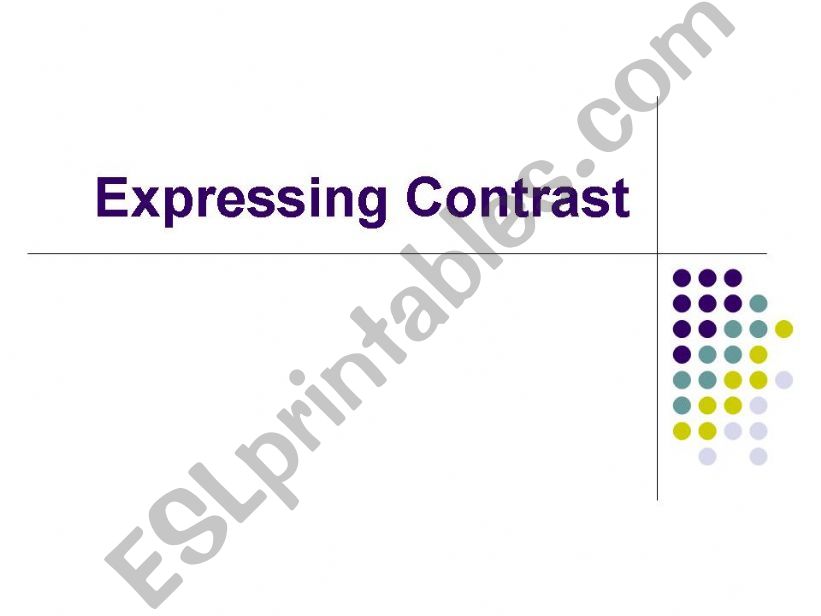 Expressing contrast powerpoint