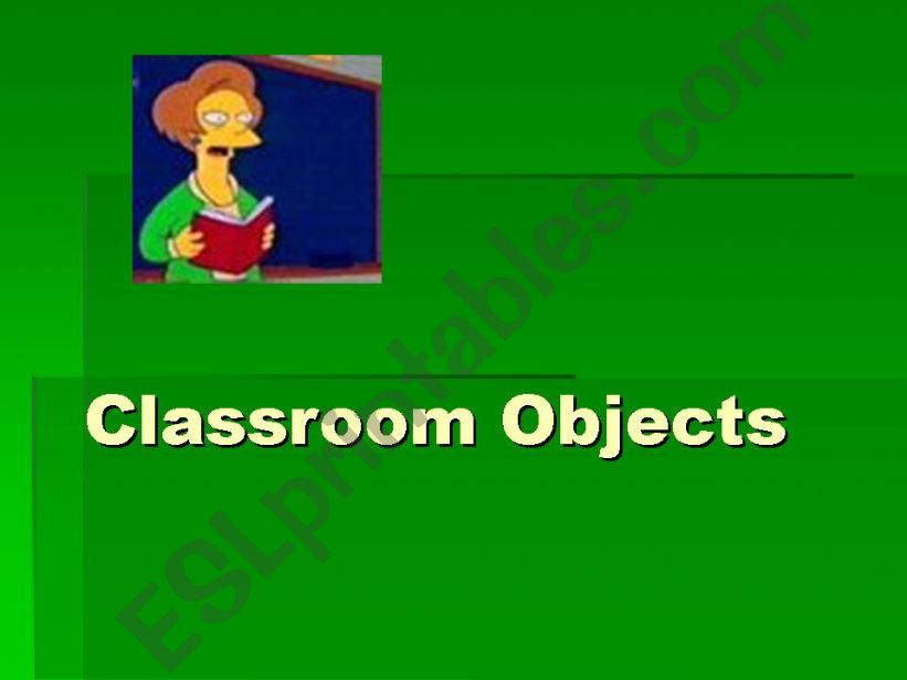 Classroom Objects powerpoint