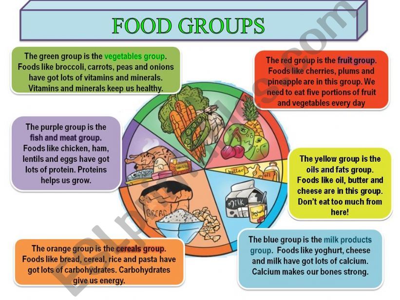 Food groups powerpoint