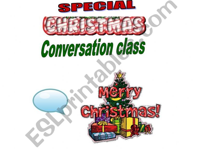 Christmas conversation class powerpoint