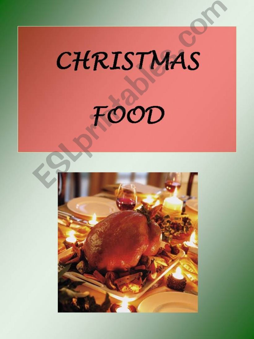 Christmas food flashcards powerpoint