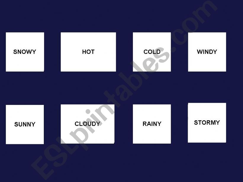 Weather Flashcards (with text)