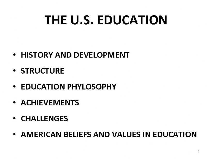 US education powerpoint