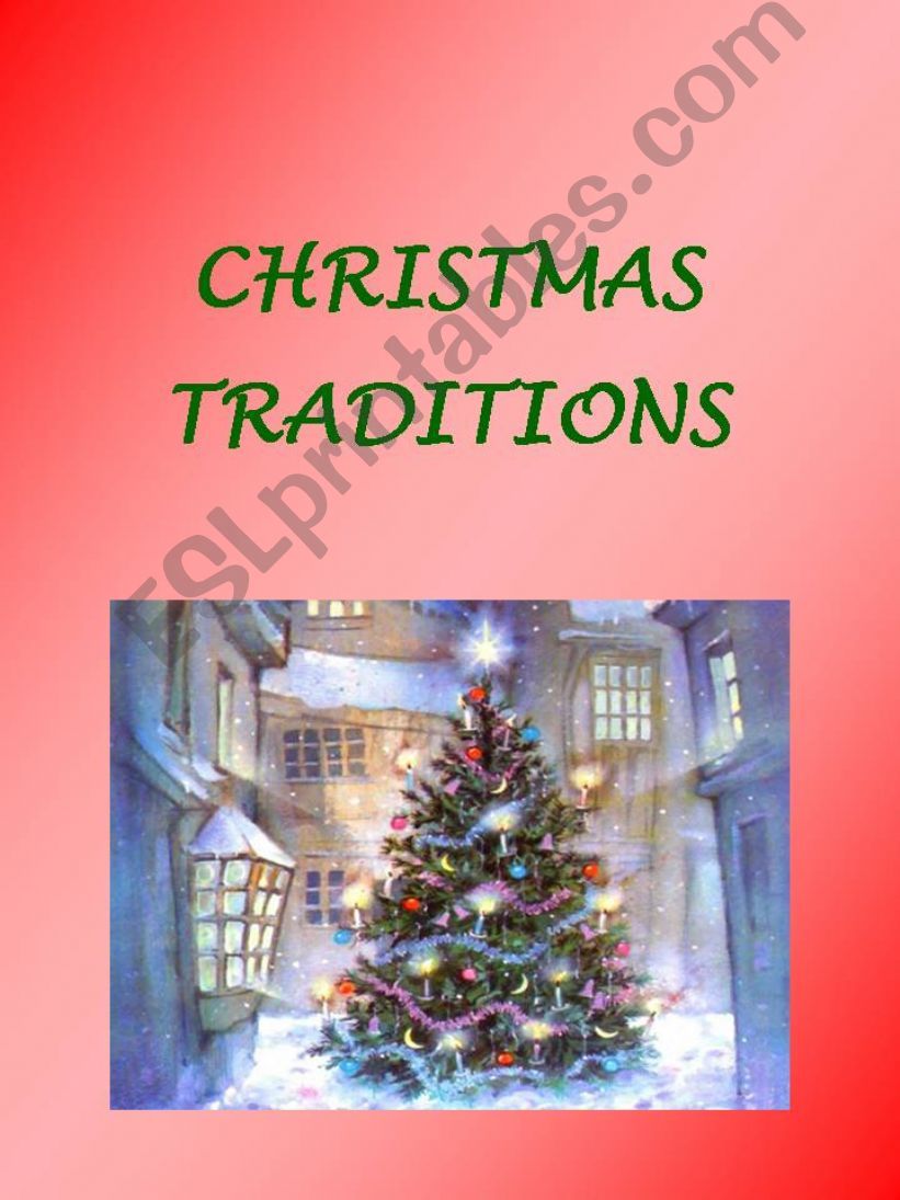 Christmas traditions flashcards