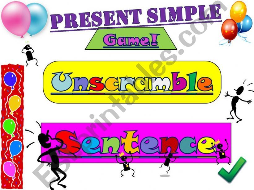 Present Simple - Sentence Unscramble
