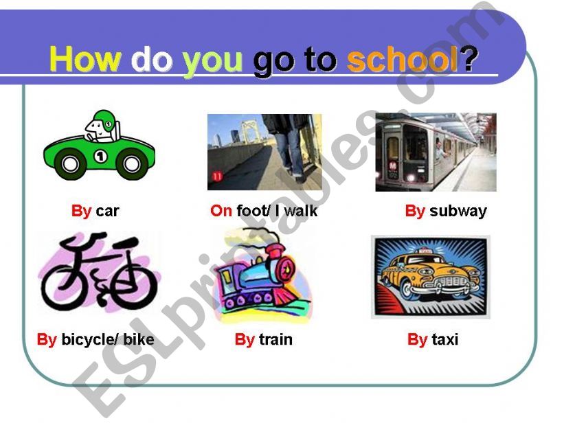 Means of transportation powerpoint