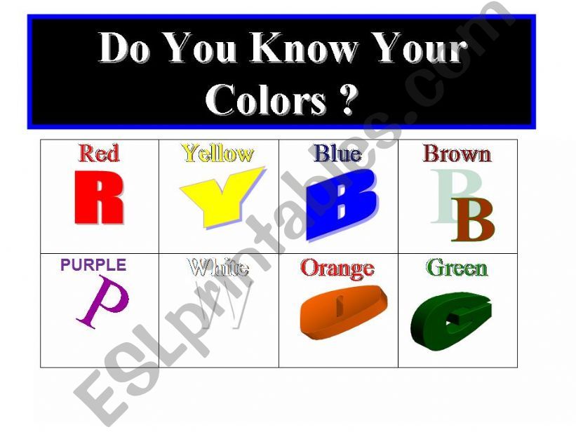 COLOURS powerpoint