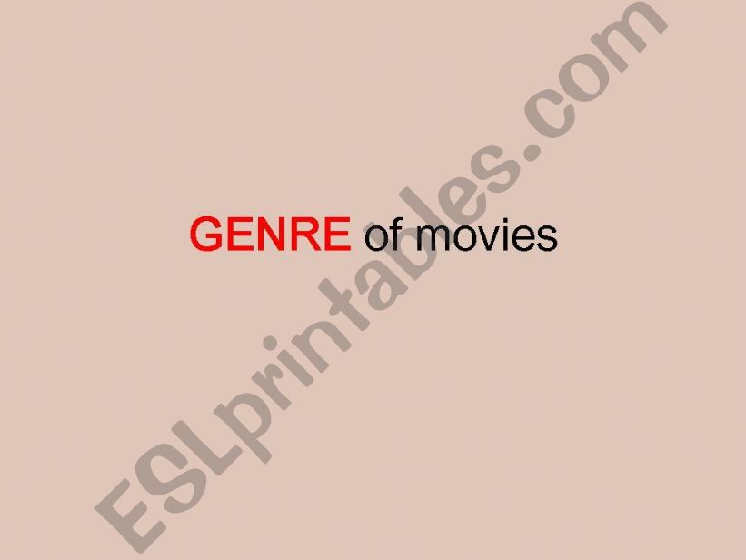 Genre of movies powerpoint