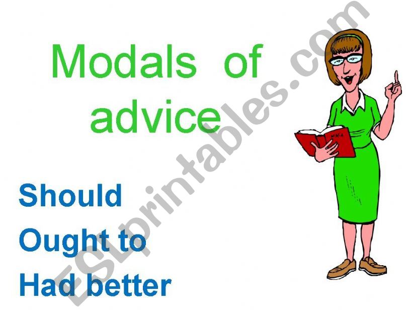 Modals of advice powerpoint