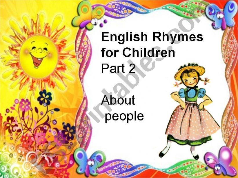 English Rhymes for Children part 2