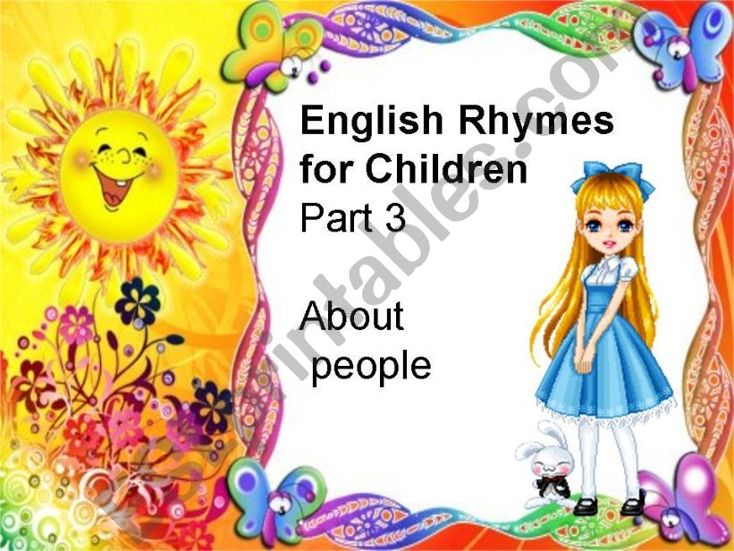 English Rhymes for Children part 3