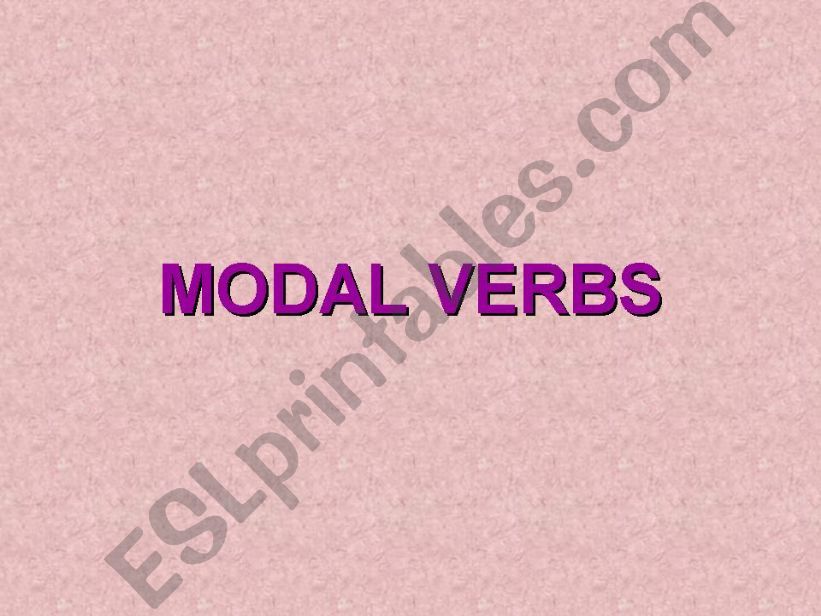 Modal verbs powerpoint