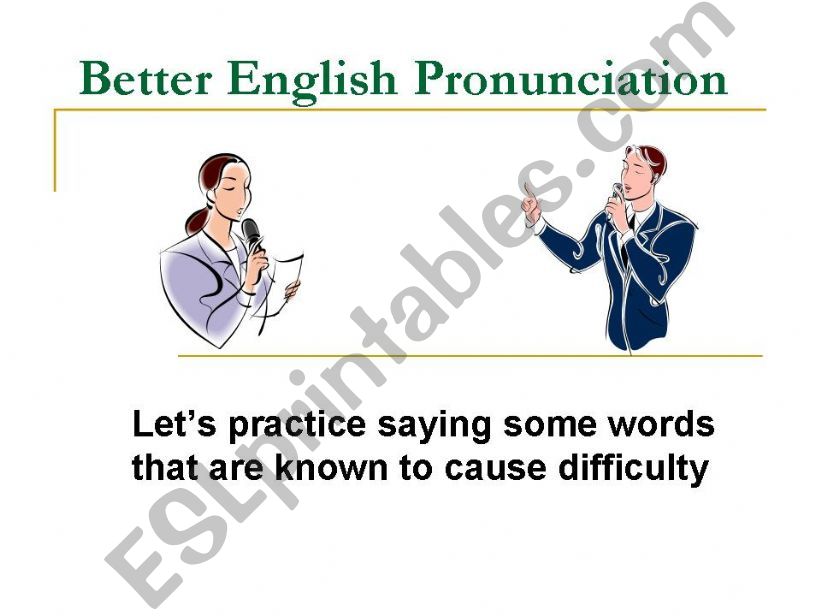 Better English Pronunciation powerpoint