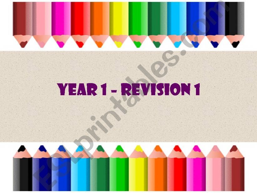 Revision of vocabulary - year 1 primary