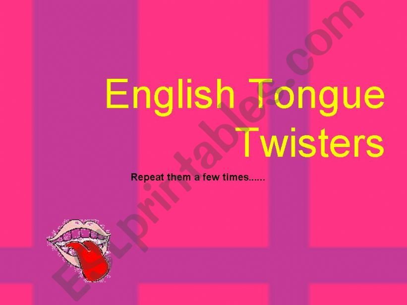 Tongue Twisters powerpoint